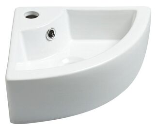 3x Hoekfonteinset Wiesbaden + GROHE, Pallas 32.3494, wit