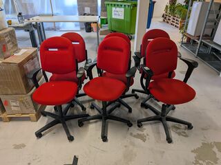 6x Bureaustoel, Rood