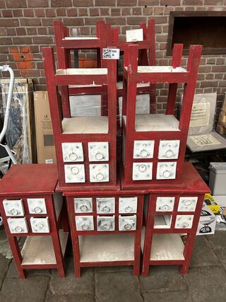 17x Retro bijzettafel