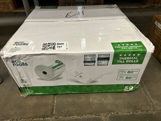 50x Eco Rolls thermische kassarollen 80 x 80 x 12 mm