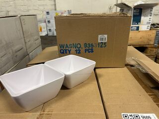 480x Vierkante melamine schaaltjes 12,5 x 12,5 cm