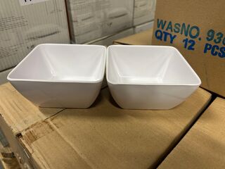 480x Vierkante melamine schaaltjes 12,5 x 12,5 cm