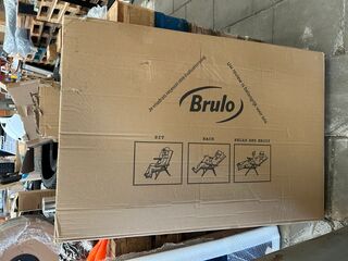 Aluminium verstelbare loungestoel grijs Brulo