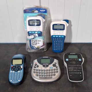 5x Labelprinter, Brother En Dymo