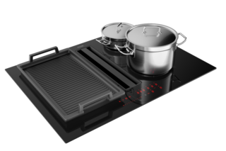 Inbouw inductiekookplaat met afzuiging ETNA , AKI670ZT, zwart