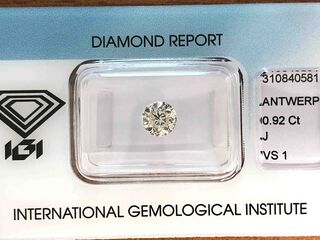Diamant – 0.92 carat natuurlijke “Star of Amsterdam” diamant (gecertif