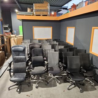 Ca. 36x Diverse bureaustoelen, HAG, Zwart