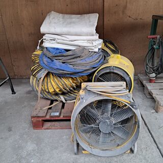 3x Diverse ventilators met diverse slangen o.a. Dryfast