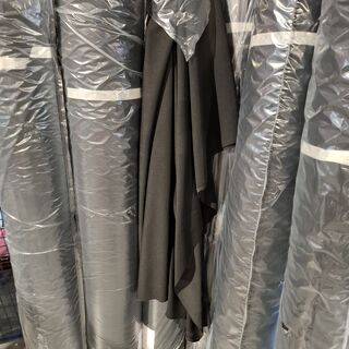 6x Rol Brede jersey-stof 235cm, Zwart