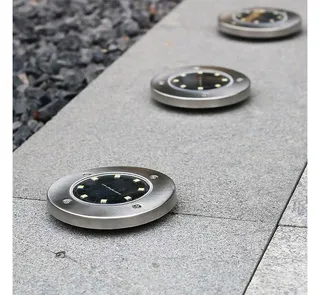 Solar LED Grondspots Set van 4 – RVS, Specilights, 2147483647, grijs