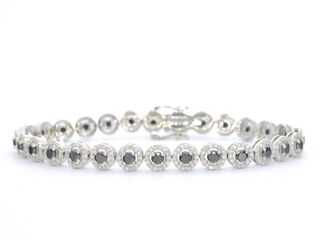 Witgouden armband met diamanten en briljanten 5.80 carat