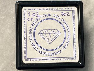 Diamant – 1.02 carat natuurlijke diamant briljant geslepen