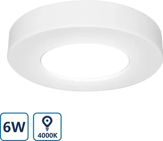 6x LED Opbouwspot Rond  – 6W – 440 Lumen, Aigostar, 2147483647, wit