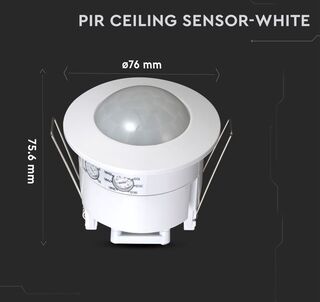 5x Infrarood Bewegingssensor – PIR Plafondsensor – 300W LED, V-TAC, 21
