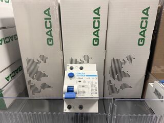Ca. 16x Aardlekschakelaar 1p+N, 25A, 30mA, Type B, 10kA GACIA, PR8M-B2