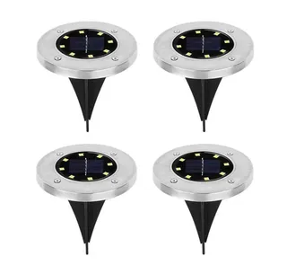 Solar LED Grondspots Set van 4 – RVS, Specilights, 2147483647, grijs
