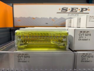 Ca. 45x Verdeelblok 2 polig 125A 15 aansluitingen SEP Europe, CVT215