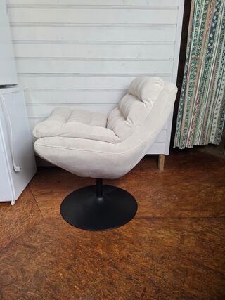 Draaifauteuil, ribfluweel, Dutchbone, beige