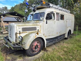 Brandweer auto, MAGIRUS-DEUTZ, S-3500, wit, 1952