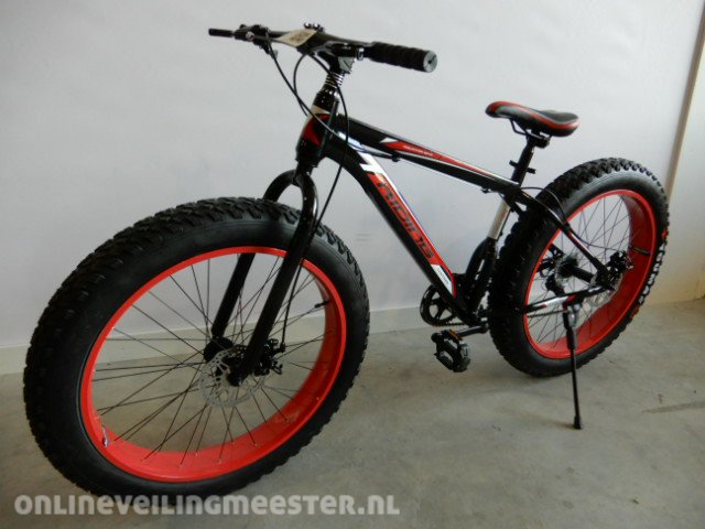 black red mountain bike