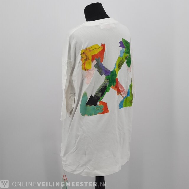 ※美品【Off-White】 LG-425 Cut Here レッド TシャツM Buy Off-White Cut Here Long-Sleeve T-Shirt 'Red