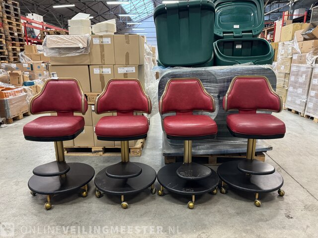 4x 1960s Vintage Mid Century Casino chair Gasser
