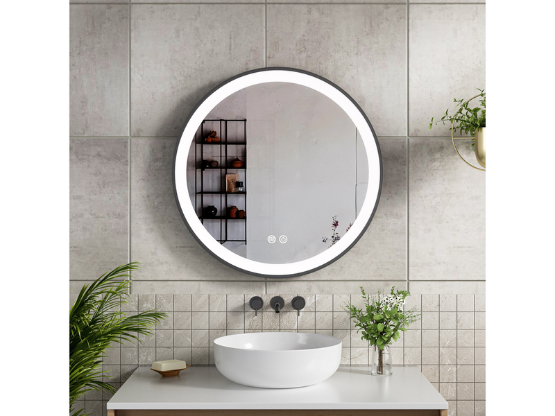 Spiegel rond 60 cm + Led en verwarming, Karo