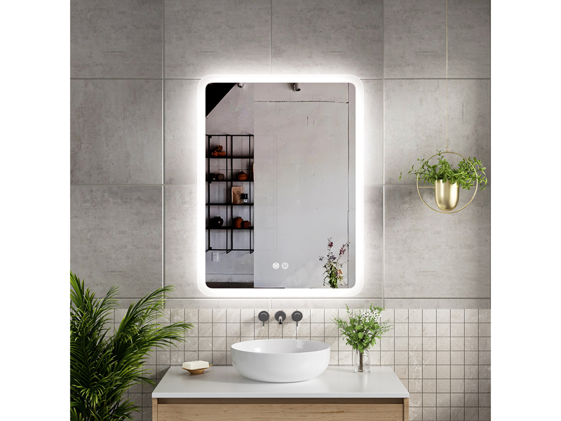 Spiegel vierkant 80x80 + Led en verwarming, Karo
