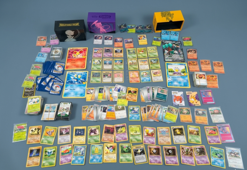 Large collection of Pokmon cards with many vintage cards