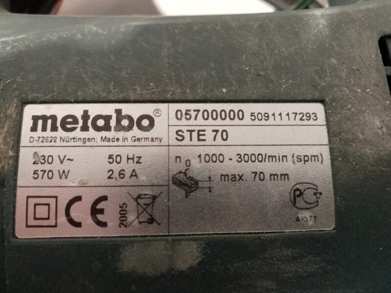 Decoupeerzaagmachine 230V, Metabo, STE 70, 2005 – foto 5 – kavel bij Onlineveilingmeester, Heerenveen