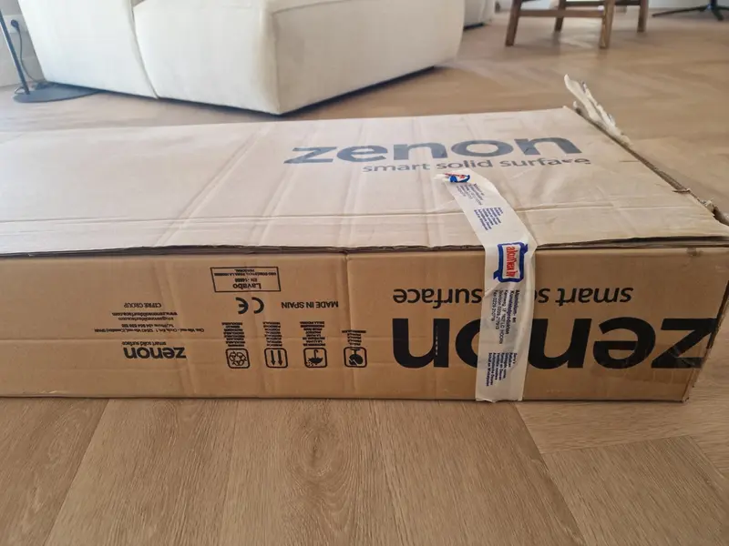 2x Wastafelblad, Zenon, Solid Surface NIZA45 SO G.WHT, Wit, 2025 – foto 7 – kavel bij Onlineveilingmeester, Heerenveen
