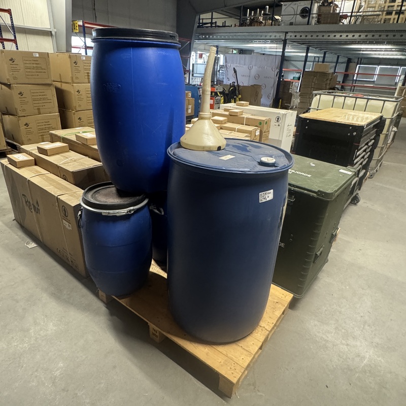 4x Vat, blauw