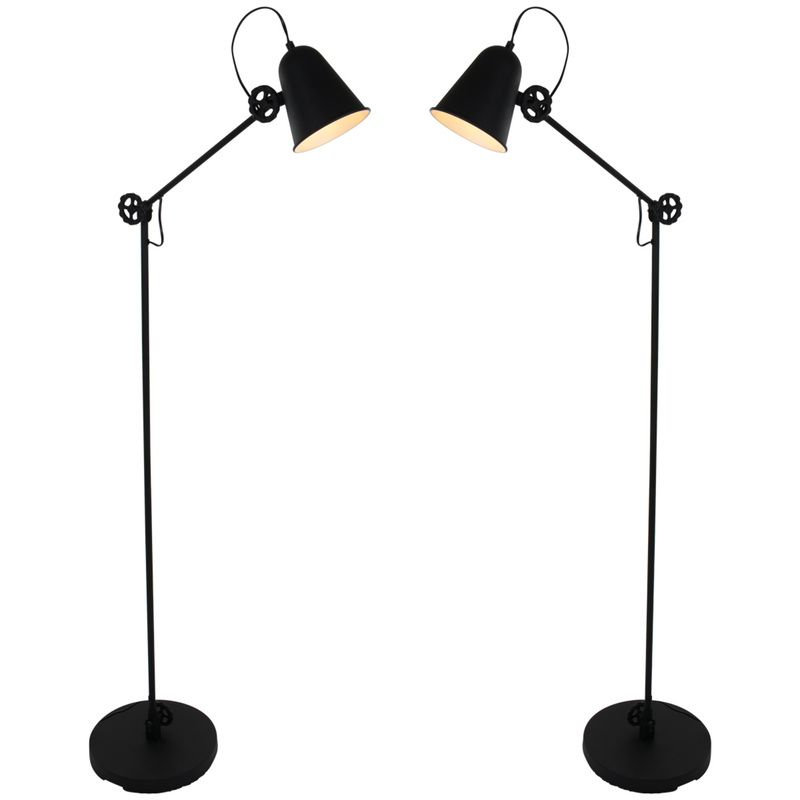 2x Zwarte staande lamp Dolphin 1325ZW met E27 fitting, Anne Light, 1325ZW, Zwart, 2026
