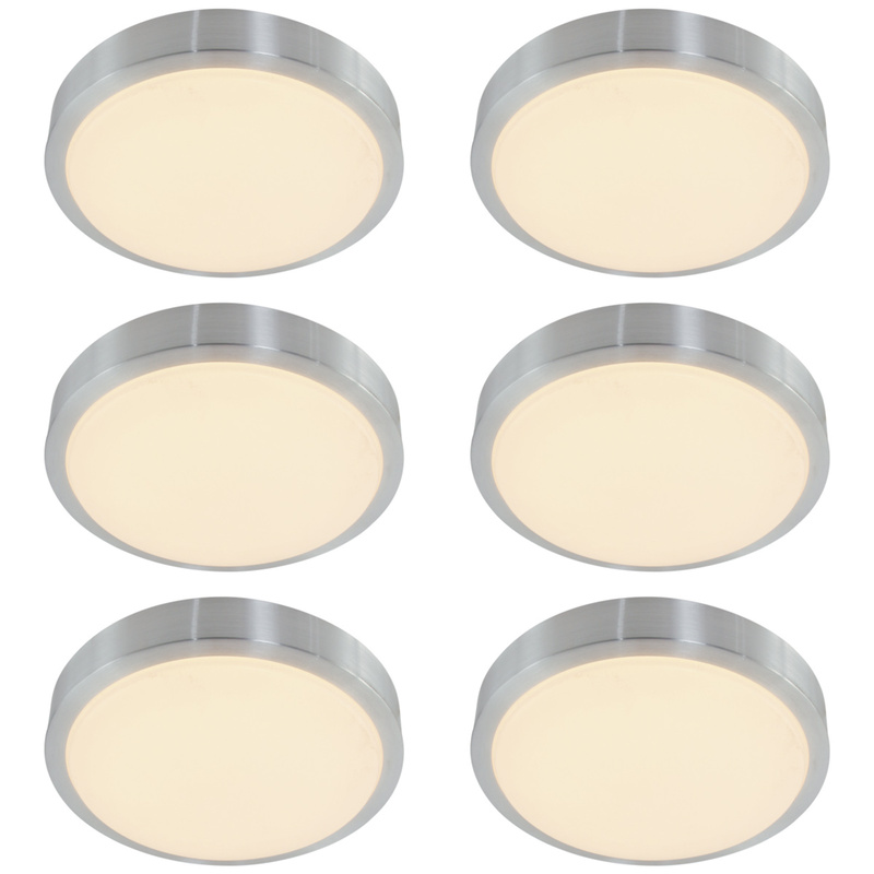 6x Plafondlamp, Mexlite, Galaxy 7831ST, Staal, 2026