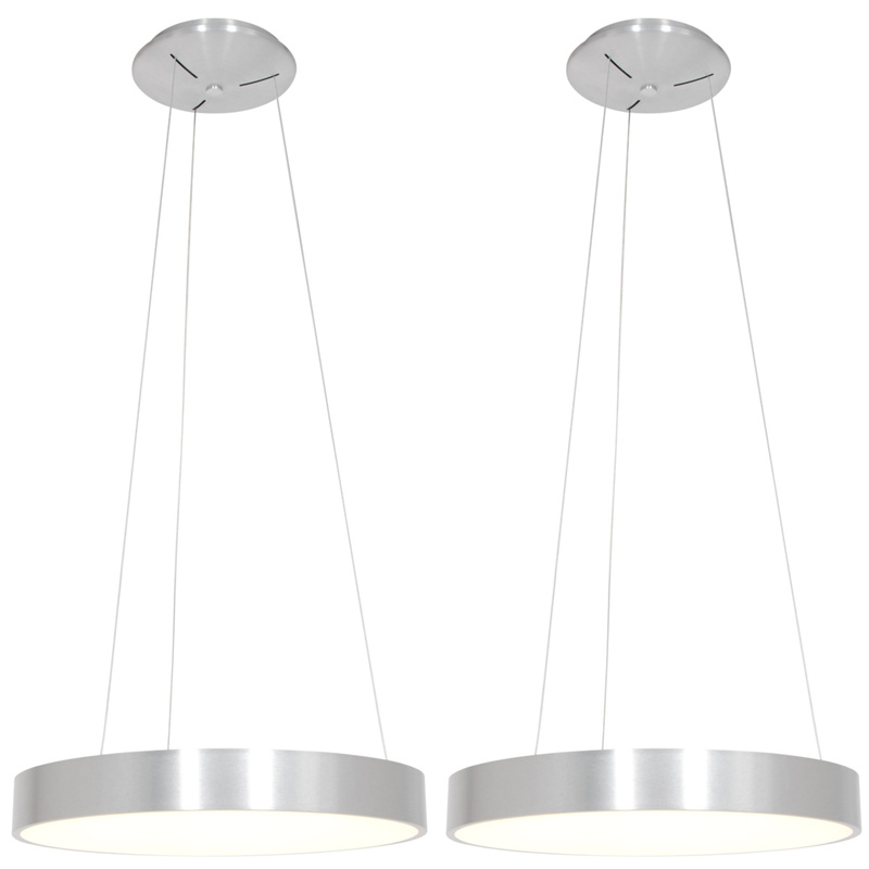 2x Hanglamp rond 48cm, Steinhauer, Ringlede 2695ZI, Zilver, 2026 – kavel bij Onlineveilingmeester, Groningen