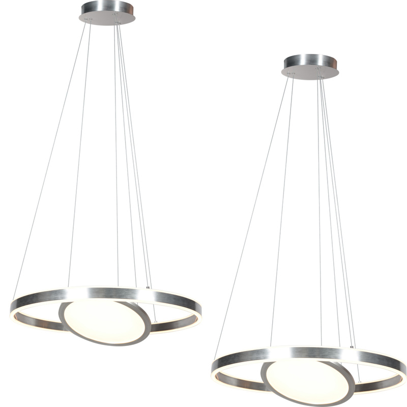 2x Hanglamp 60cm met binnenplaat, Steinhauer, Ringlux 3514ST, Staal, 2026