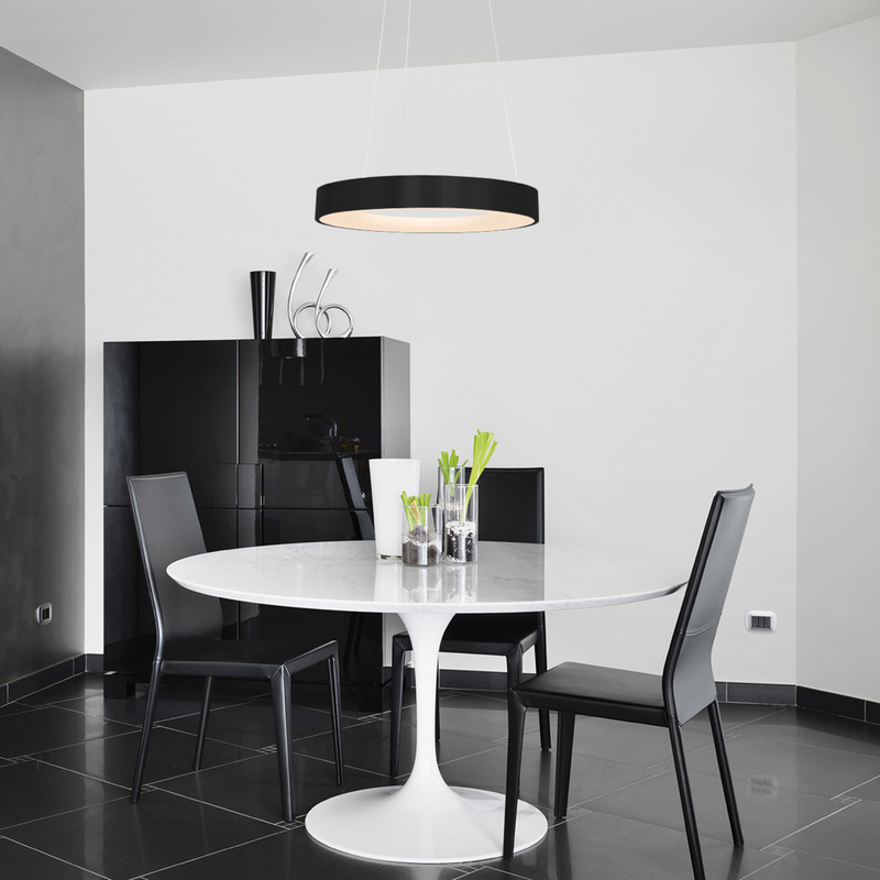 6x Hanglamp rond 48cm, Steinhauer, Ringlede 2695ZW, Zwart, 2027 – foto 5 – kavel bij Onlineveilingmeester, Heerenveen