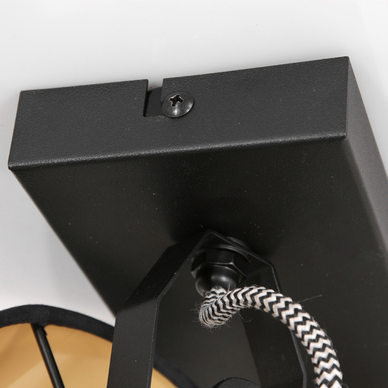 2x 2 lichts Spot zwart met goud kleurige lampenkapjes, Mexlite, Ornoir 3334ZW, 2026 – foto 4 – kavel bij Onlineveilingmeester, Heerenveen