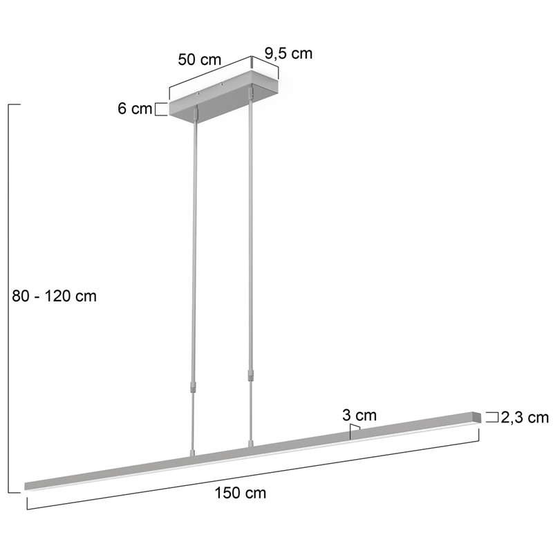 Hanglamp, Steinhauer, Bande 3320ST, Staal, 2026 – foto 3 – kavel bij Onlineveilingmeester, Heerenveen