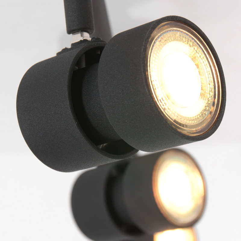 4-lichts spot met dimbaar GU10 licht, Steinhauer, Natasja 7904ZW, Zwart, 2026 – foto 4 – kavel bij Onlineveilingmeester, Heerenveen