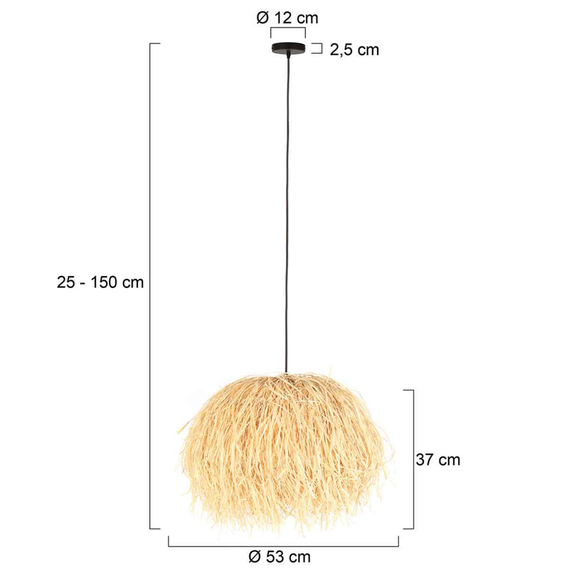 2x Hanglamp met E27 fitting, Anne Light, Grass 3819BE, Creme / beige blank, 2026 – foto 2 – kavel bij Onlineveilingmeester, Heerenveen