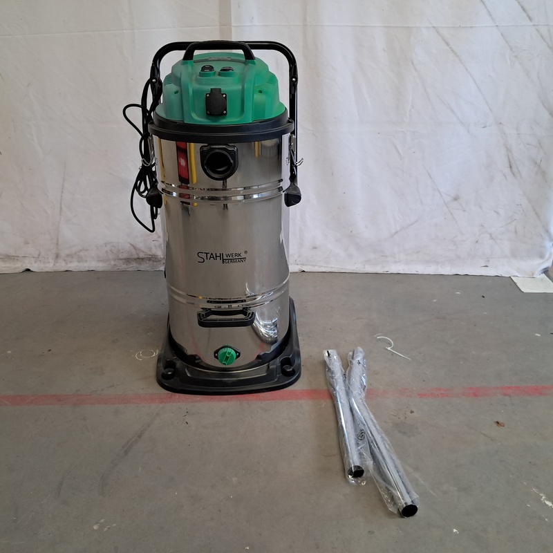 Rvs nat en droog stofzuiger 110 liter, Stalhwerk Germany, 110l, Groen