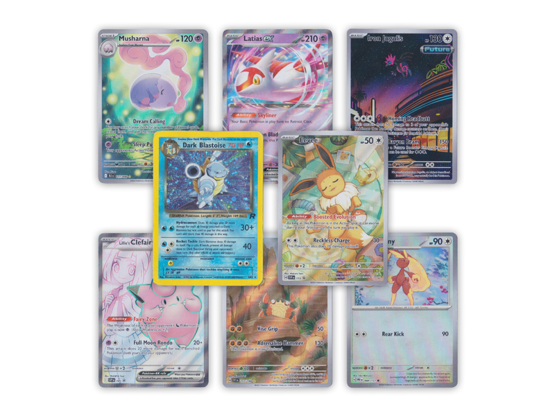 8x Zeldzame Pokémon kaart, IR/Promos/Holo, (o.a. Vintage Dark Blastoise)