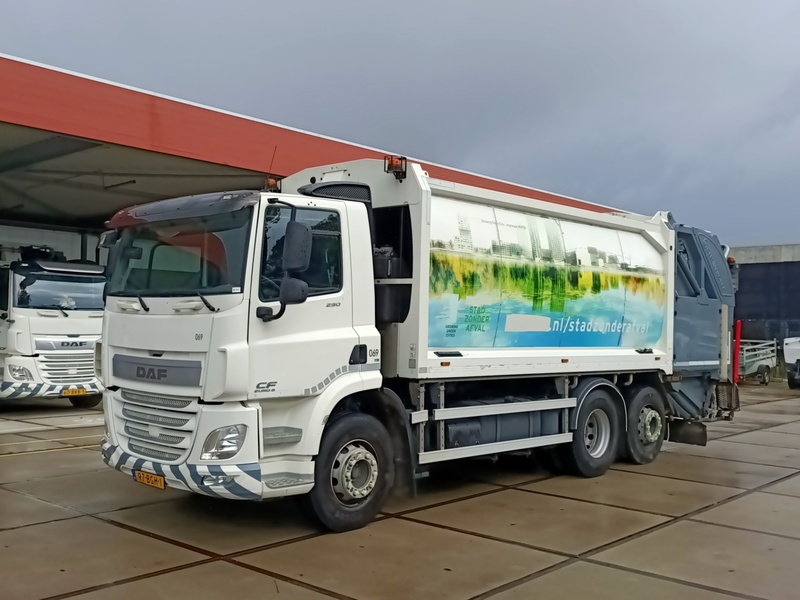 Vuilniswagen, DAF, CF 290 FAN achterlader GeesinkNorba GPM IV 22H25 Split lift, 2015