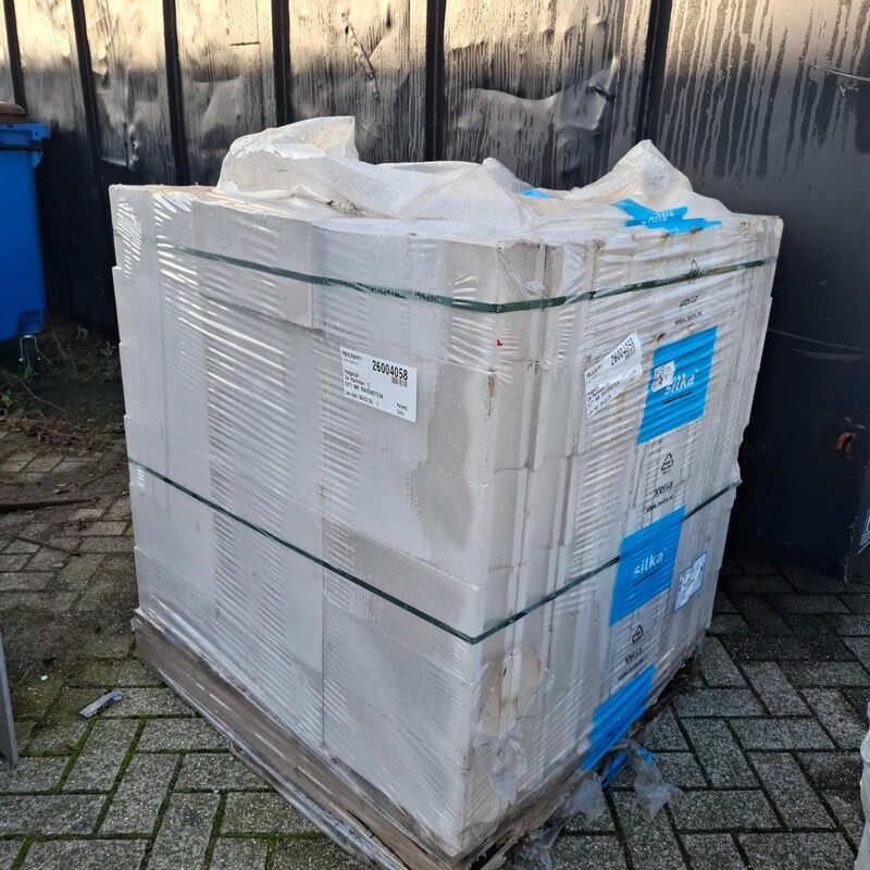 Ca. 162x Kalkzandsteen blok, Silka, M100x157x327