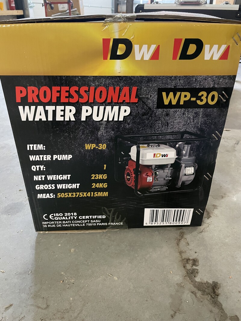 Waterpomp IDW WP30, IDW, WP30, Rood – foto 2 – kavel bij Onlineveilingmeester, Heerenveen