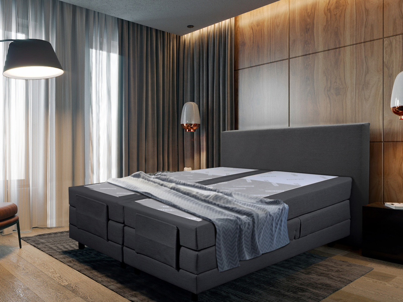 Elektrische boxspringcombinatie 180/200, M-Ray, Sense Exclusief, Antraciet
