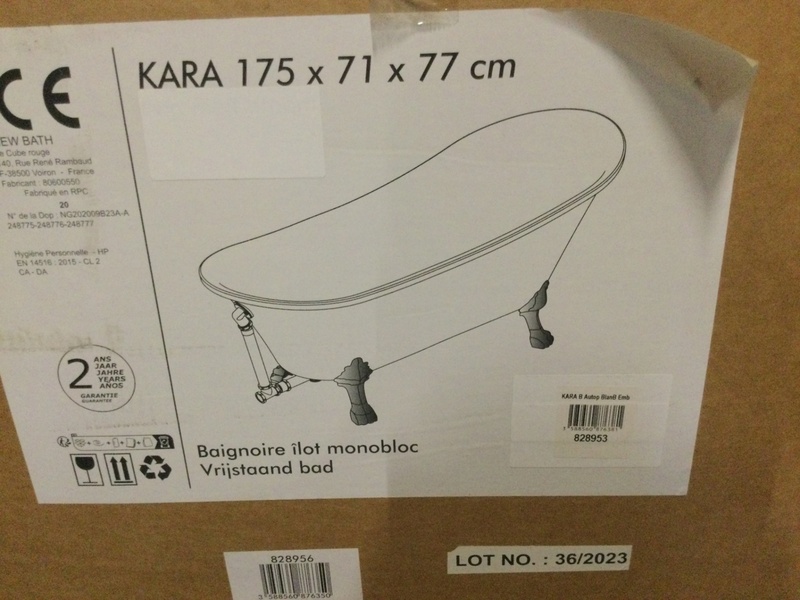 Vrijstaand bad, zonder poten, Kara, 828953, wit – foto 3 – kavel bij Onlineveilingmeester, Zutphen