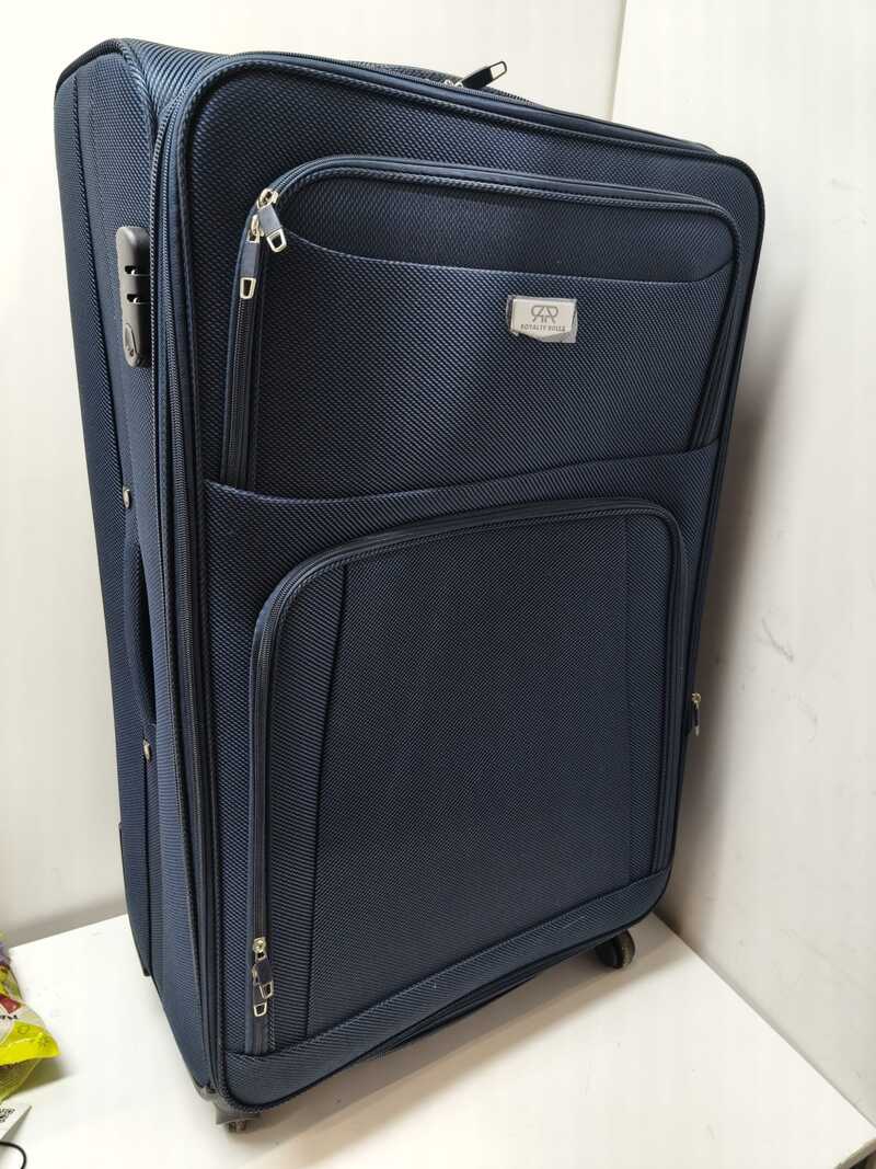 Grote reiskoffer, op wielen Royalty Rolls, blauw