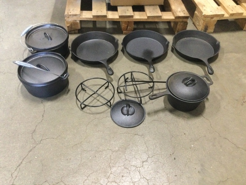 Partij gietijzeren Dutch Oven pannen El Fuego, zwart